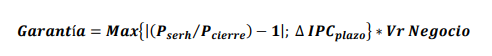 Artículo 6.2.2.2.4.- Constitución de Garantías paragrafo segundo